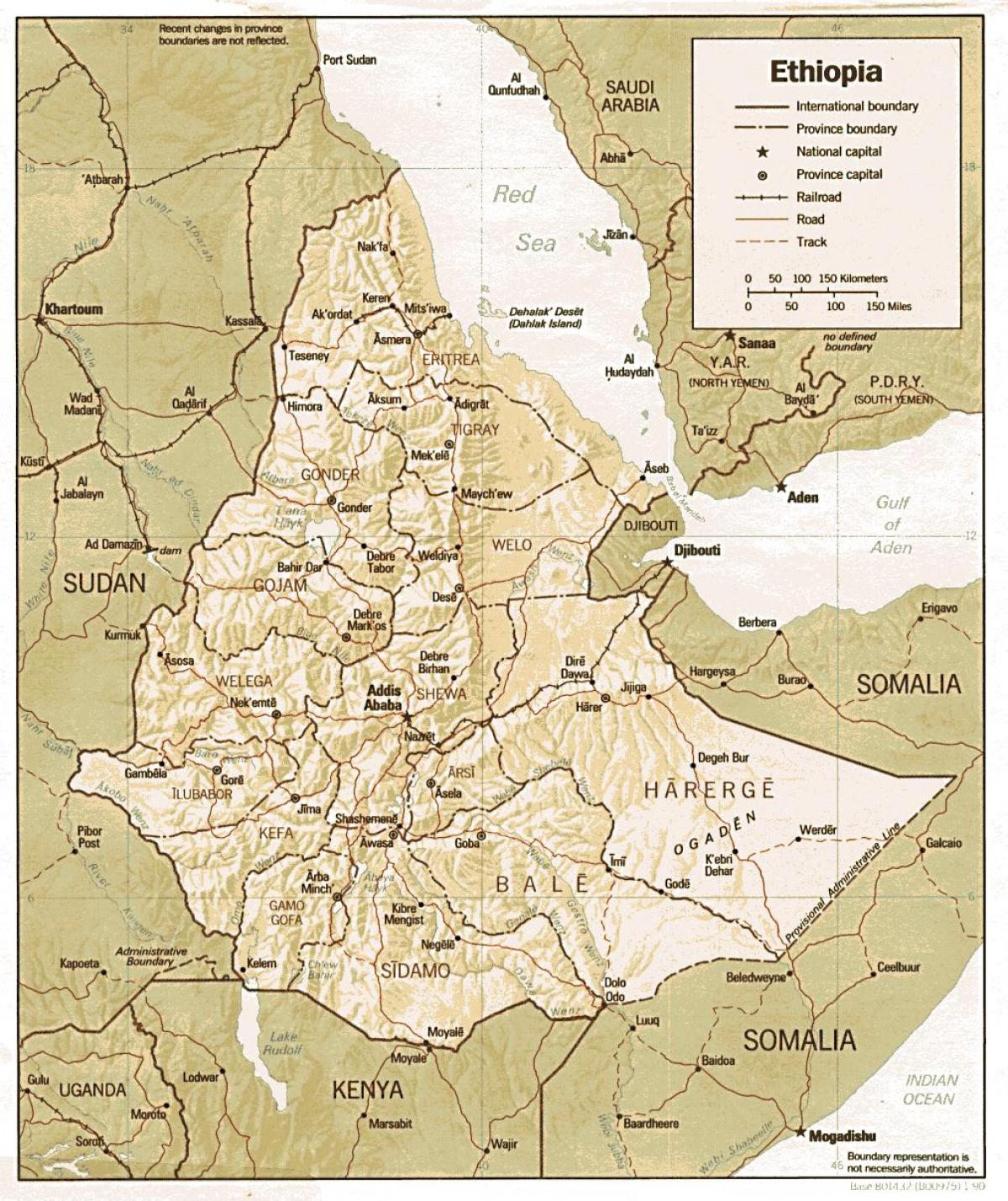 gamla Etiopien karta