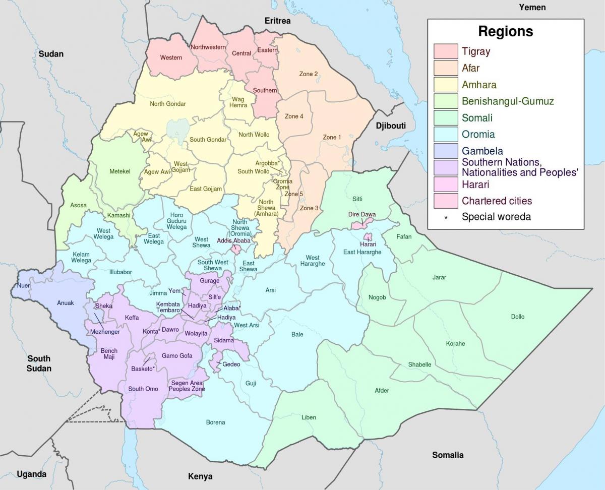 nya Etiopien karta