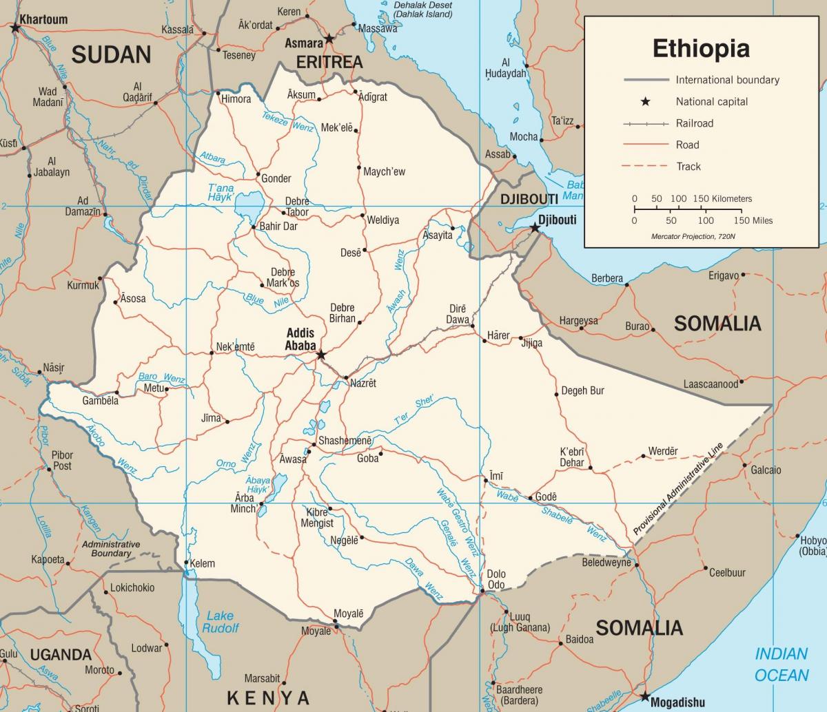 nya Etiopien karta