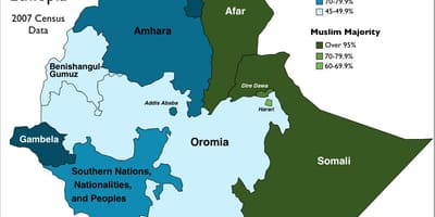 Karta över dorze Etiopien