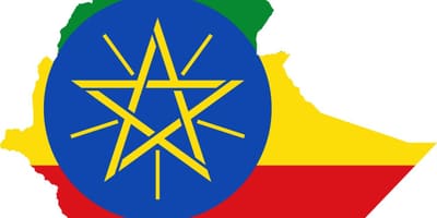 Karta över Etiopien flagga