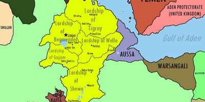Karta över Etiopiska imperiet