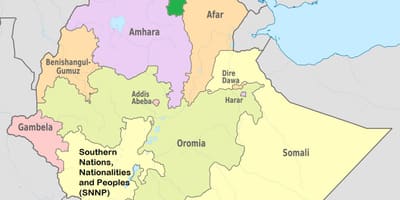 Etiopiska tigray karta